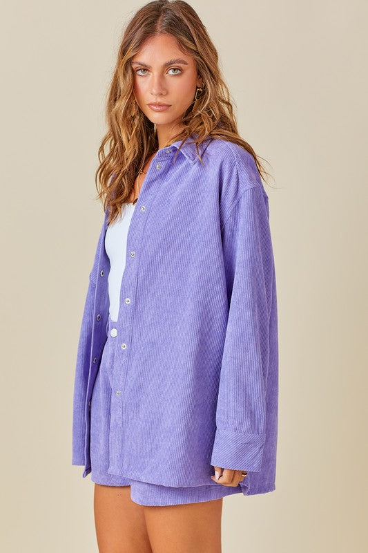 Cute In Corduroy Shirt Jacket