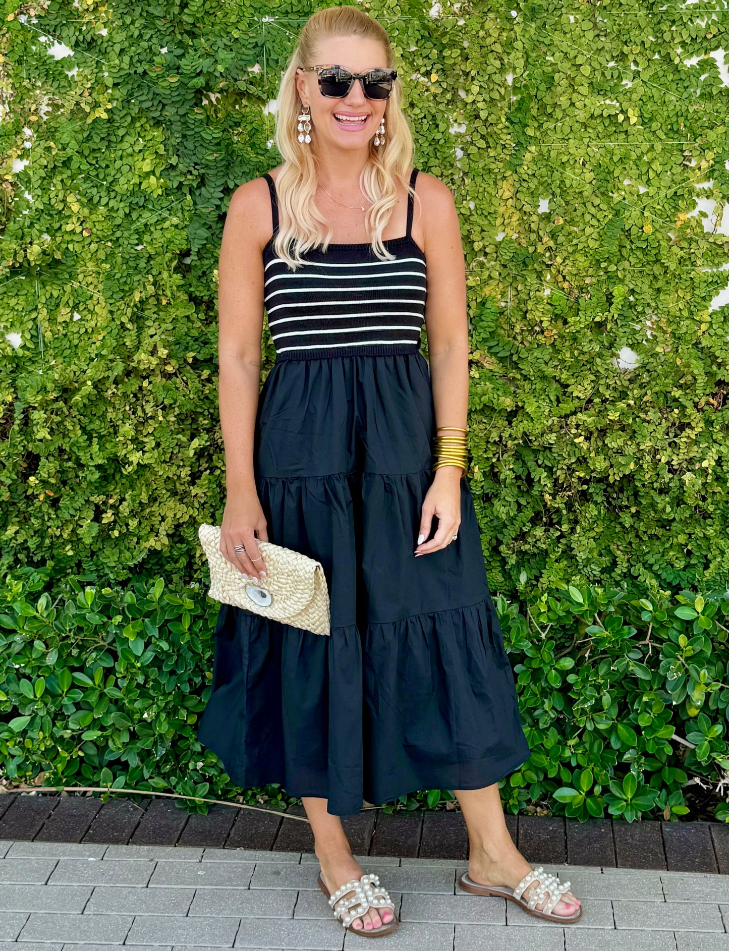 Striped Knit Maxi Dress