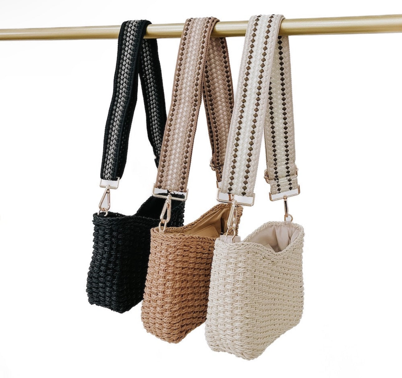 Staycation Straw Shoulder & Crossbody Bag