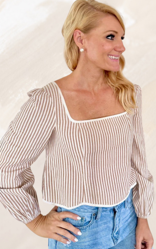 Striped Long Sleeve Top