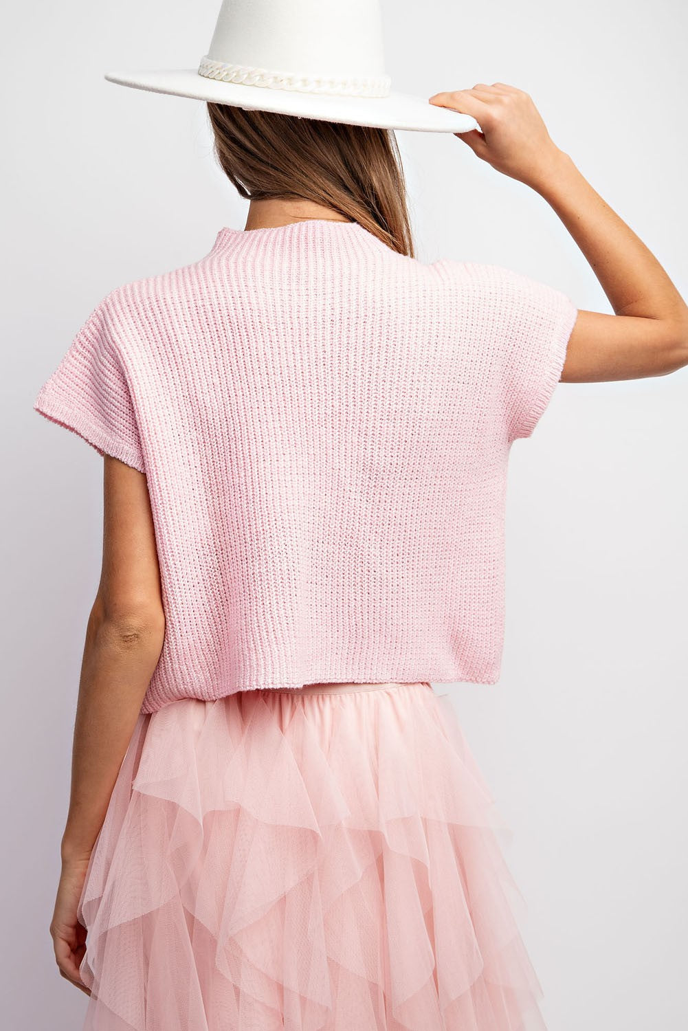 Blush Short Sleeve Sweater: Effortless Elegance in Every Stitch