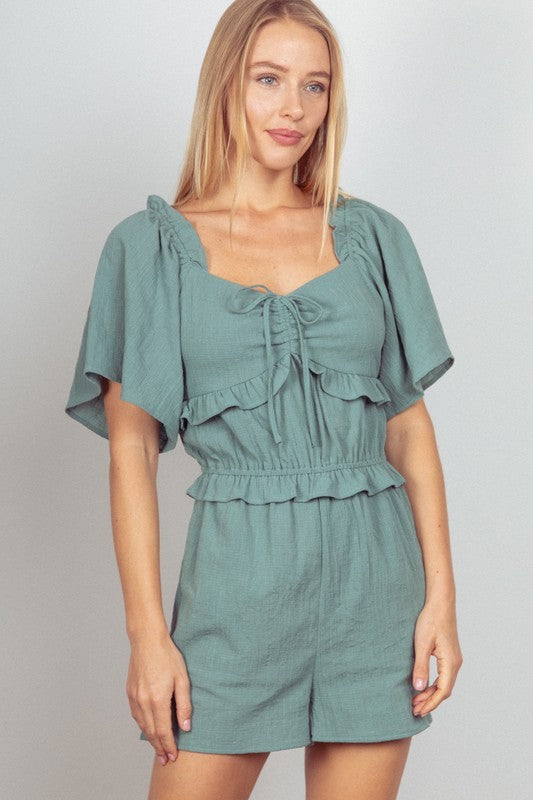 Sweetheart Woven Romper